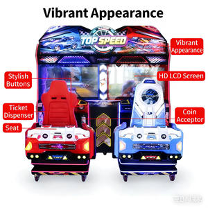 Jeu d'arcade de course automobile dynamique à deux joueurs haute vitesse - Équipement de divertissement de la ville des dessins animés - Product Image 4