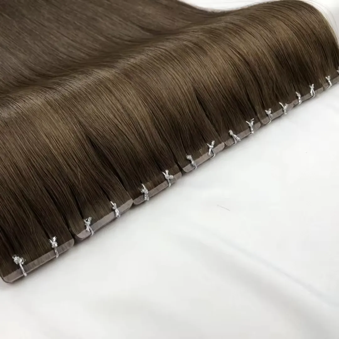 Selotip tak terlihat dalam ekstensi pada rambut keriting, ekstensi rambut dengan pita tak terlihat untuk tampilan bebas steker
