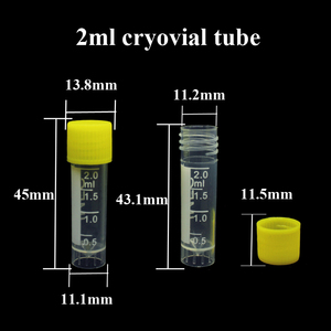 Phòng thí nghiệm 1.5ml 1.8ml <span class=keywords><strong>2ml</strong></span> nhựa cryovial ống trong suốt miễn phí đứng đông lạnh Lọ ống - Product Image 6