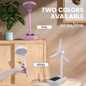 New 2-in-1 năng lượng mặt trời Fan bàn đèn nghiên cứu đọc sách khẩn cấp năng lượng mặt trời <span class=keywords><strong>Powered</strong></span> & USB sạc không dây <span class=keywords><strong>LED</strong></span> bảng đèn với Đèn quạt - Product Image 4