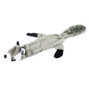 <b>Bite</b>-Resistant Eco-Friendly Indoor Use Pet Squeak Toy Simulated Animal Plush Shell No Filling Attractive Rabbit Wolf Raccoon Dog - Product Image 2
