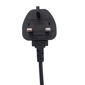 Uk प्लग तार <span class=keywords><strong>2</strong></span> कोर <span class=keywords><strong>2</strong></span> * 0.75mm काला pvc केबल पावर कॉर्ड कॉर्ड स प्रमाणित कस्टम लंबाई उपलब्ध - Product Image 6