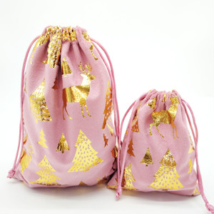 Custom Brand Logo Environmental Drawstring Velvet <b>Gift</b> <b>Bag</b> for <b>Christmas</b> Decoration High Quality - Product Image 6