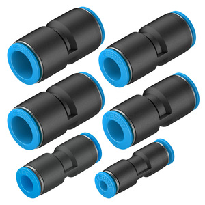 Raccord rapide à pousser et à tirer en PBT durable pour tuyau pneumatique industriel, pour raccordement rapide de conduites pneumatiques. - Product Image 6
