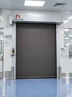 Porte de garage à enroulement rapide en alliage d'aluminium isolé avec mousse PU, airbag de sécurité pour villa, entrepôt, usine