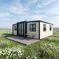 Maison conteneur préfabriquée extensible en gros, villa modulaire préfabriquée portable, mini-maison mobile pliable 40 pieds 3 chambres