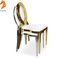 Chaises d'Événement Empilables en Acier Inoxydable Or pour Mariages et Événements (Vente en Gros)