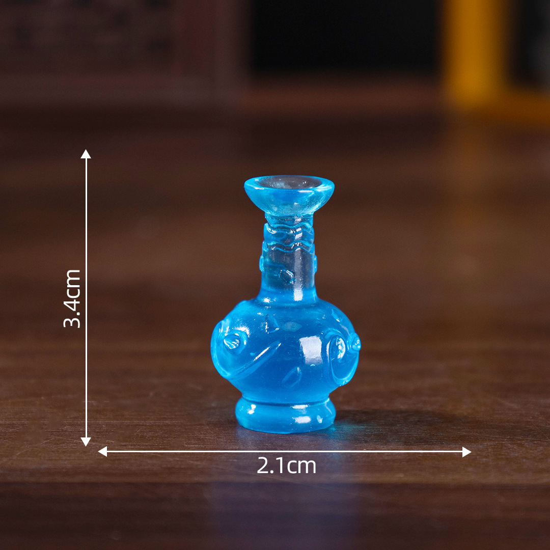 Bouteille en verre lumineuse à col haut, colorée, 9.