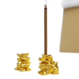 Portaincenso in Metallo Dorato Personalizzati all'Ingrosso, Artigianato in Metallo, Regalo, Bruciatori di Incenso al Sandalo, Decorazione per la Casa - Product Image 1