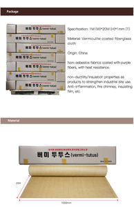 バーミキュライトコーティングガラス繊維布溶接スポッティング溶接保護サッカーカバーと傘韓国用 - Product Image 6