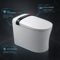 WC intelligent automatique monobloc avec bidet intégré, cuvette électronique pour salle de bain de luxe, affichage LED