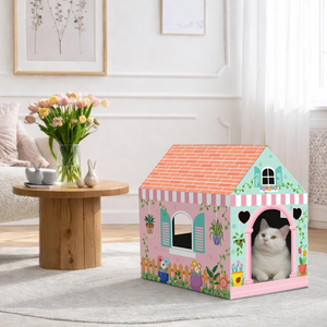 Arbre à chat classique en carton ondulé écologique de qualité supérieure, confort amélioré, griffoir pour chat, emballé en carton, universel pour chat - Product Image 2