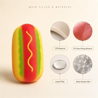 Nouveauté Jouet Squishy Alimentaire Hot-dog et Pain à la Sauce, à Remontée Lente, Anti-stress, à Presser, 12 Pièces en Gros, Cadeau de Fête