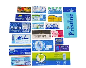 Su şişesi Shrink Wrap etiketleri için PVC ısı dar kılıf etiket s kutular için Logo baskılı kozmetik kapları dar kılıf etiket