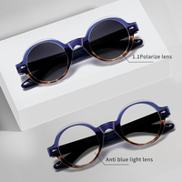 Montures de lunettes rondes vintage personnalisables en métal avec rivets, anti-lumière bleue, couleur unie, en acétate et TR90