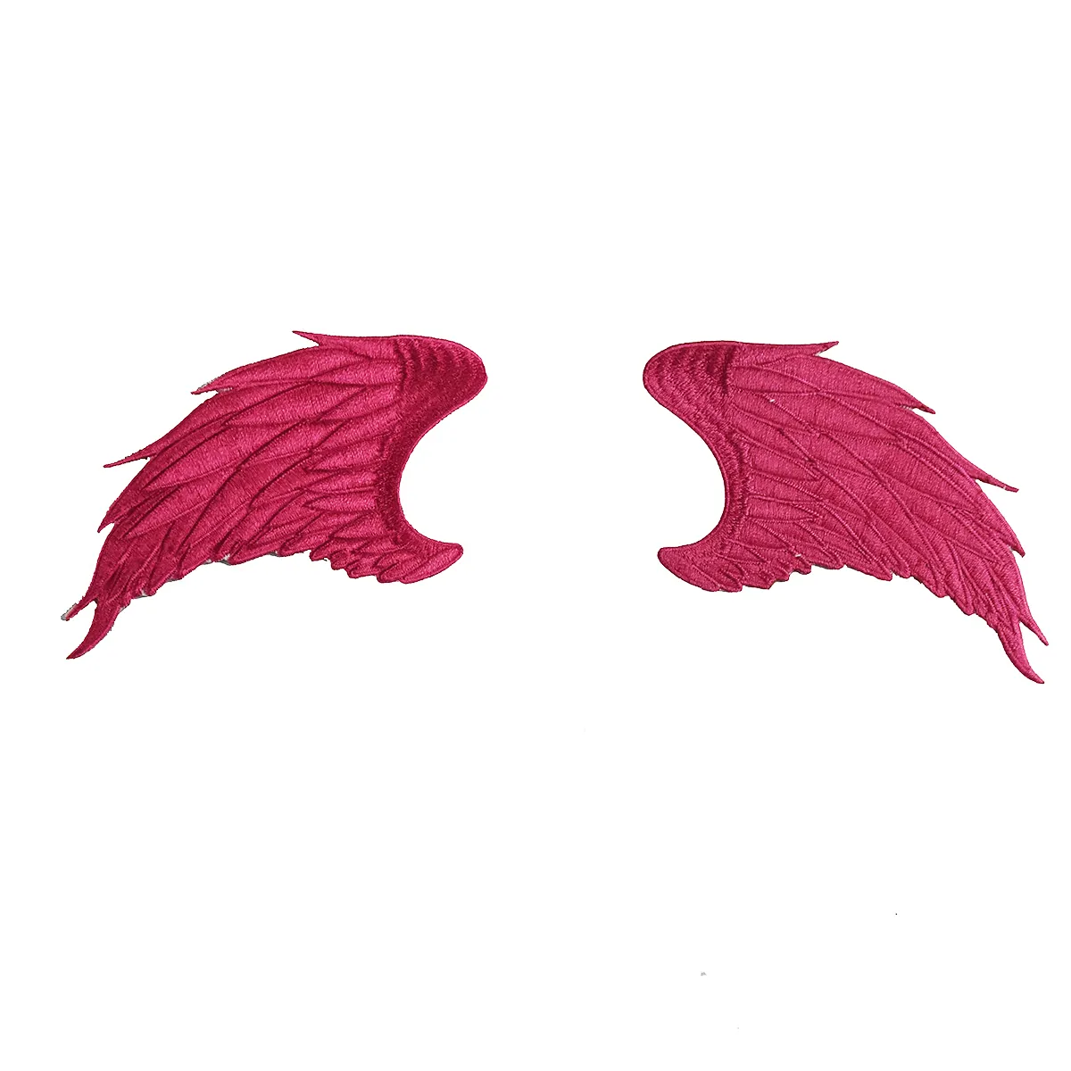 핑크 날개 패션 귀여운 만화 의류 수 놓은 패치 열 프레스 자수 패치에 사용자 정의 철 바느질