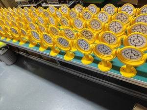 <span class=keywords><strong>Mini</strong></span>-prisme de topographie, cible réfléchissante avec support, en plastique ABS jaune, diamètre 60 mm, avec réticule imprimé - Product Image 6