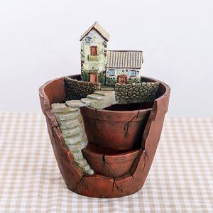 Nouveau personnalisé jardinage résine succulente bonsaï campagne Cottage multi-espace maison jardinière et jardin décor peint à la main Pots de fleurs - Product Image 2