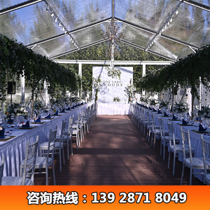 Carpa para Bodas al Aire Libre Transparente de 200 m² con Estructura de Aleación de Aluminio Resistente al Viento, Pabellón para Eventos de Cuatro Estaciones - Product Image 5