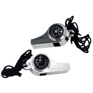 Silbato <span class=keywords><strong>de</strong></span> Emergencia Multifunción <span class=keywords><strong>de</strong></span> Metal Pulido JAXY MH3-2, 3 en 1, Brújula Salvavidas, Termómetro - Product Image 5