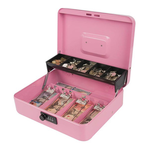 Coffre-fort domestique antivol en métal avec boîte à clés, boîte à monnaie et porte-billets pour la gestion des finances - Product Image 4