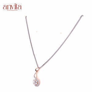 Collier élégant en argent sterling 925 avec pendentif en or 10KT 14KT 18KT, bijoux fins classiques, chaîne délicate, cadeau de mode - Product Image 1