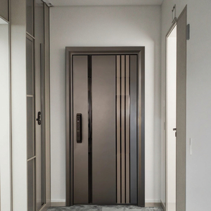 Desain Modern keamanan baja pintu-bahan aluminium ayunan/sisi buka anti-maling untuk Hotel Vila pertanian rumah - Product Image 4