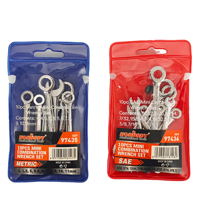Ensemble de 20 clés miniatures en Cr-V robustes, à embout ouvert et à embout annulaire, pour travaux mécaniques - Product Image 1