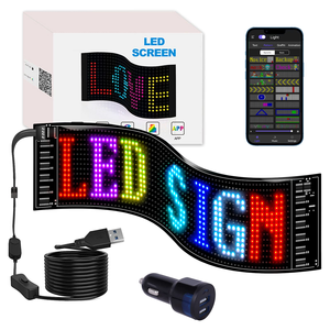 Enseignes lumineuses LED programmables étanches IP65 avec contrôle par application Bluetooth pour voiture - Product Image 4