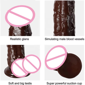 Dildo Realista Flexível de PVC de 10,43 polegadas com Ventosa para Uso <span class=keywords><strong>Anal</strong></span> e Plugue <span class=keywords><strong>Anal</strong></span>, 100% à Prova d'Água, Ecológico, Brinquedo Sexual Adulto para Mulheres - Product Image 5