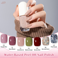 KUDAN Fashion Chameleon Quick-Drying Water-Based Peel off Liquid Gel Polish untuk Lukisan Gradasi dan Seni Kuku Prancis di Salon