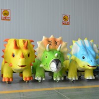 Équipement d'attraction pour aire de jeux intérieure/extérieure pour enfants, manège animatronique en acier grandeur nature à monnayeur, pour centre commercial et aire de jeux