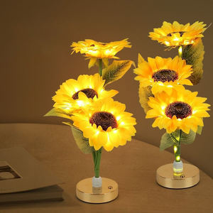 Lámpara Nocturna LED Recargable con Forma de Girasol, Iluminación Interior para Dormitorio, Mesita de Noche, Decoración de Escritorio, Lámpara de Mesa - Product Image 5