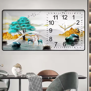 Bắc Âu Chuông Sơn Đồng Hồ Treo Tường Nghệ Thuật Sang Trọng Hiện Đại Thanh Lịch Chuông Điện Tử Treo Cho Nhà Hàng Trang Trí Bức Tranh Tường - Product Image 3