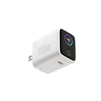 Bloc chargeur USB-C GaN 45W 2026 avec port de charge Type-C et écran tactile intelligent pour ordinateurs portables, tablettes, smartphones et autres appareils