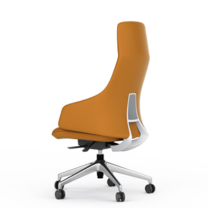 KOHO vendita calda nuovo moderno bracciolo sedia in pelle alluminio girevole ufficio sedia da visita comodo in pelle sedia Reception - Product Image 6