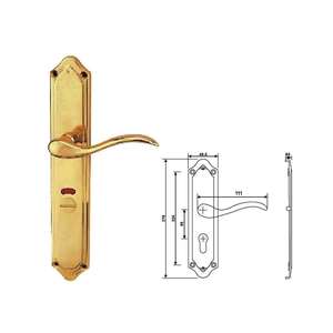 Trung Quốc Nhà Cung Cấp Của Hiện Đại Nội Thất Vàng Trong Nhà Nhà Cửa Xử Lý Đòn Bẩy Khóa New Kiến Trúc Phần Cứng Chải Brass - Product Image 4