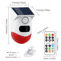 Détecteur de mouvement solaire extérieur intelligent Tuya WiFi, alarme sans fil 433 MHz, étanche, immunisé aux animaux domestiques, sirène, capteur pour la maison PST-CT80WH