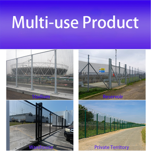 868 686 358 גדר אבטחה לוח אנטי טיפוס נוף ברור אבקת מצופה גדר רשת תיל מרותך מעוגל תיל מרותך עבור רכבת שדה התעופה - Product Image 4