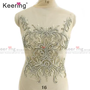 New design bodice beaded dress patch for bridal WDP-012