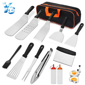Hung0013 Shopify Dropshipping Kit d'outils de barbecue d'extérieur pour camping, Spatule de cuisson en acier inoxydable, Ensemble de cuisine - Product Image 1