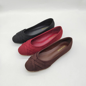 2024 scarpe da donna nuove scarpe da donna <span class=keywords><strong>eleganti</strong></span> da donna in pelle scamosciata <span class=keywords><strong>morbide</strong></span> <span class=keywords><strong>e</strong></span> casual da balletto scarpe basse da donna ballerina scarpe da bambola singole - Product Image 1