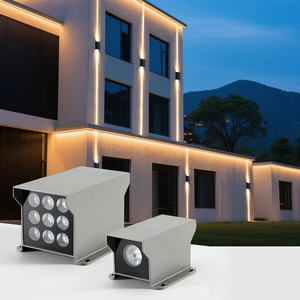 Luz de pared <span class=keywords><strong>LED</strong></span> cuadrada de 4W/16W/18W con doble cabezal para interiores y exteriores, foco IP65 para balcón, porche y jardín - Product Image 6