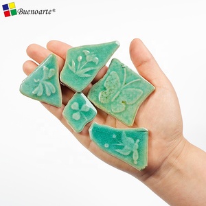 Tự làm gạch khảm gốm chèn, màu sắc ngẫu nhiên hỗn hợp hình dạng và thiết kế với cá, Vỏ & bướm cho sở thích thủ công tự làm - Product Image 5