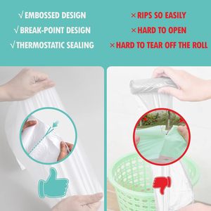 Sacs poubelle de cuisine en gros, personnalisés, à fond carré, lavables, avec grande poignée, en plastique HDPE, surface imprimée flexo, pour literie - Product Image 2