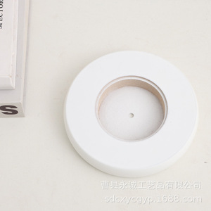 Base de lampe en bois, diamètre 12.7 cm, hauteur 2 cm, support d'ampoule blanc et noir, accessoire d'éclairage de style nordique - Product Image 4