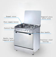 Cuisinière à gaz commerciale à cinq brûleurs, cuisinière de cuisine de comptoir, cuisinière à gaz à 5 brûleurs