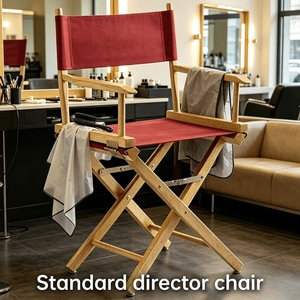 Silla de Director Profesional de Tamaño Estándar con Estructura de Madera Dura China y Asiento de Lona <span class=keywords><strong>para</strong></span> Estudio, Oficina y Cafetería - Product Image 1