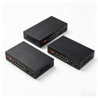 Switch PoE Gigabit Completo No Administrado 4+1+2SFP, 4 Puertos PoE RJ45, 2 Ranuras SFP, 85W, Budget AI Watchdog, Protección Contra Sobretensiones de 4KV, Extensión de 250m
