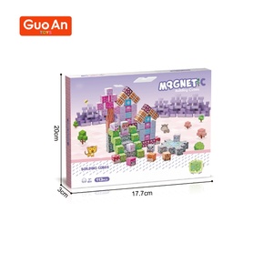 Guoan Speelgoed Trending Stoom Educatief 2Cm Magneet Blokjes Bakstenen Speelgoed Kinderen Roze Prinses Magnetische Bouwstenen Voor Kind - Product Image 5